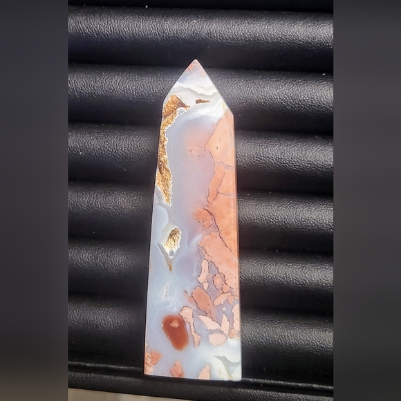 Cotton Candy Pink Agate Crystal Tower - Picture 3 of 8